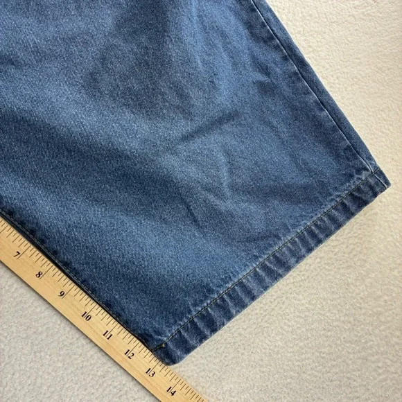 Y2K Noiz Baggy Jorts Men 38x13 Blue Loose Relaxed Skater Streetwear Jean Shorts - Picture 6 of 7